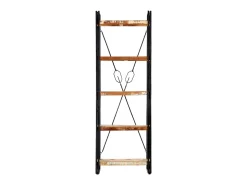Estantería de 5 niveles madera maciza reciclada 60x30x180 cm