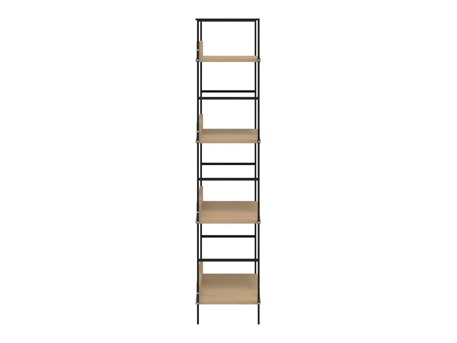 Estantería de 4 niveles madera ingeniería roble 60x27,6x124,5cm