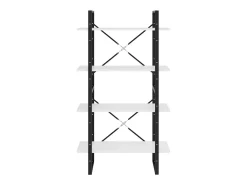 Estantería de 4 niveles madera contrachapada blanco 80x30x140cm