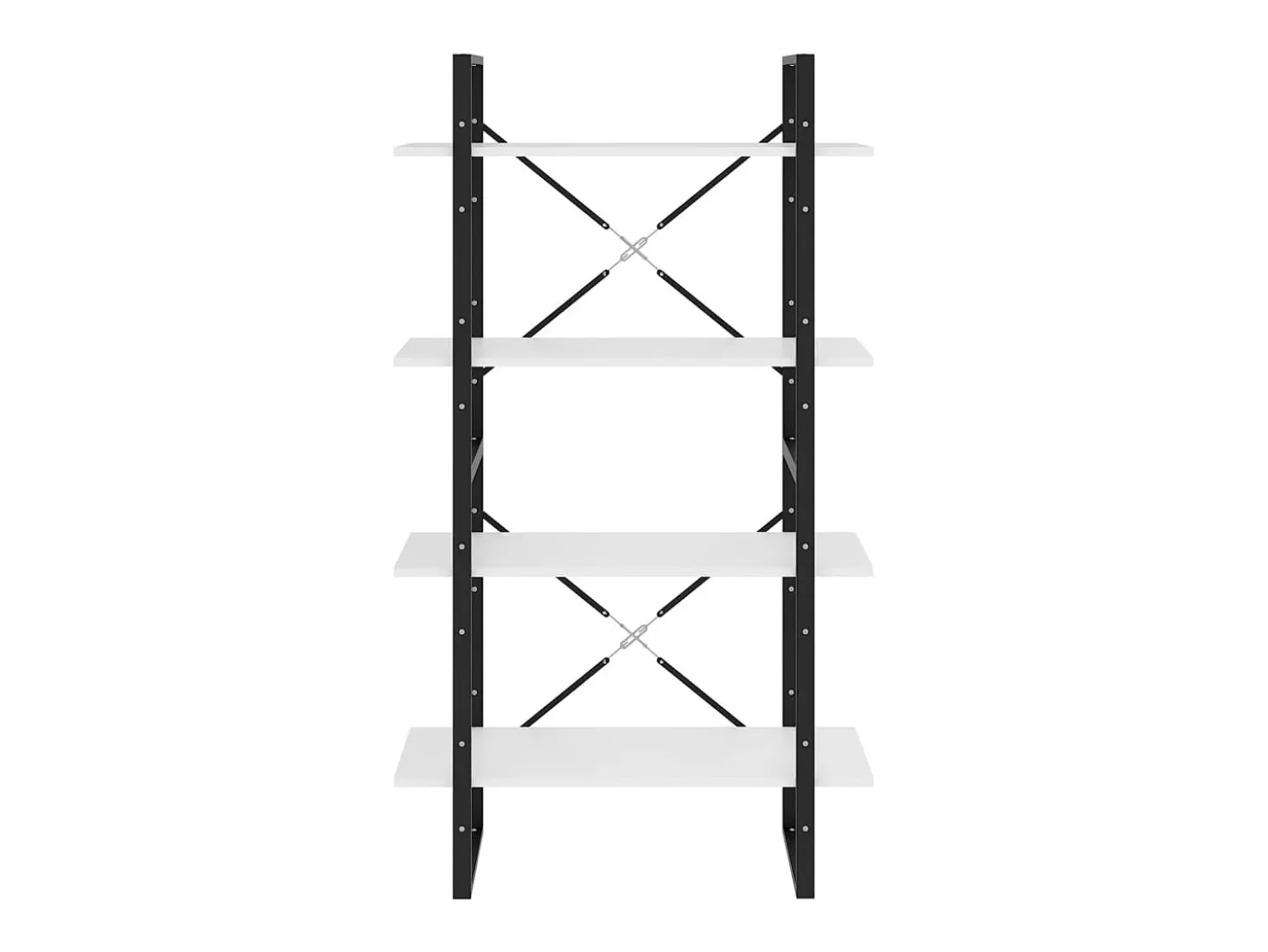 Estantería de 4 niveles madera contrachapada blanco 80x30x140cm