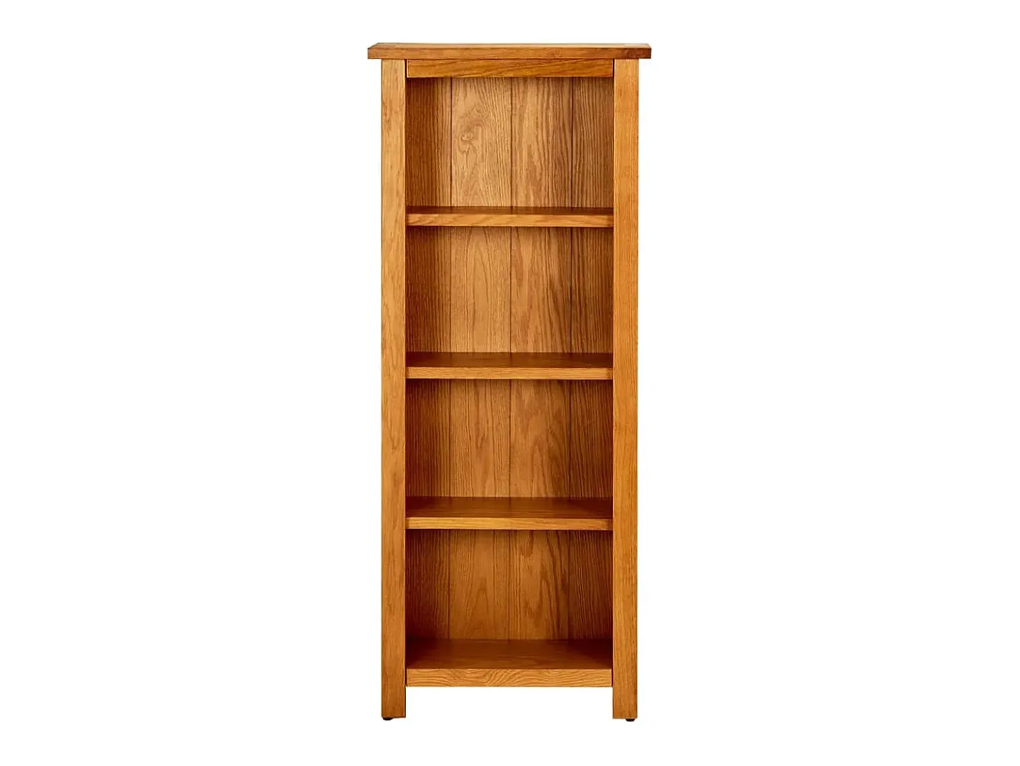 Estantería de 4 niveles madera maciza de roble 45x22x110 cm