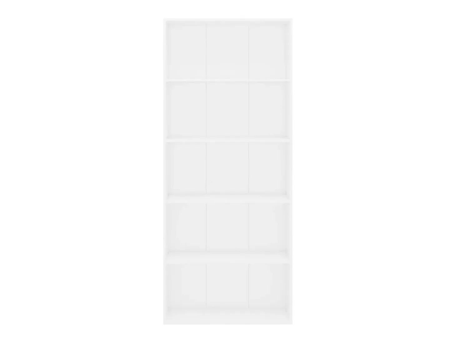 Estantería de 5 niveles madera contrachapada blanca 80x30x189cm