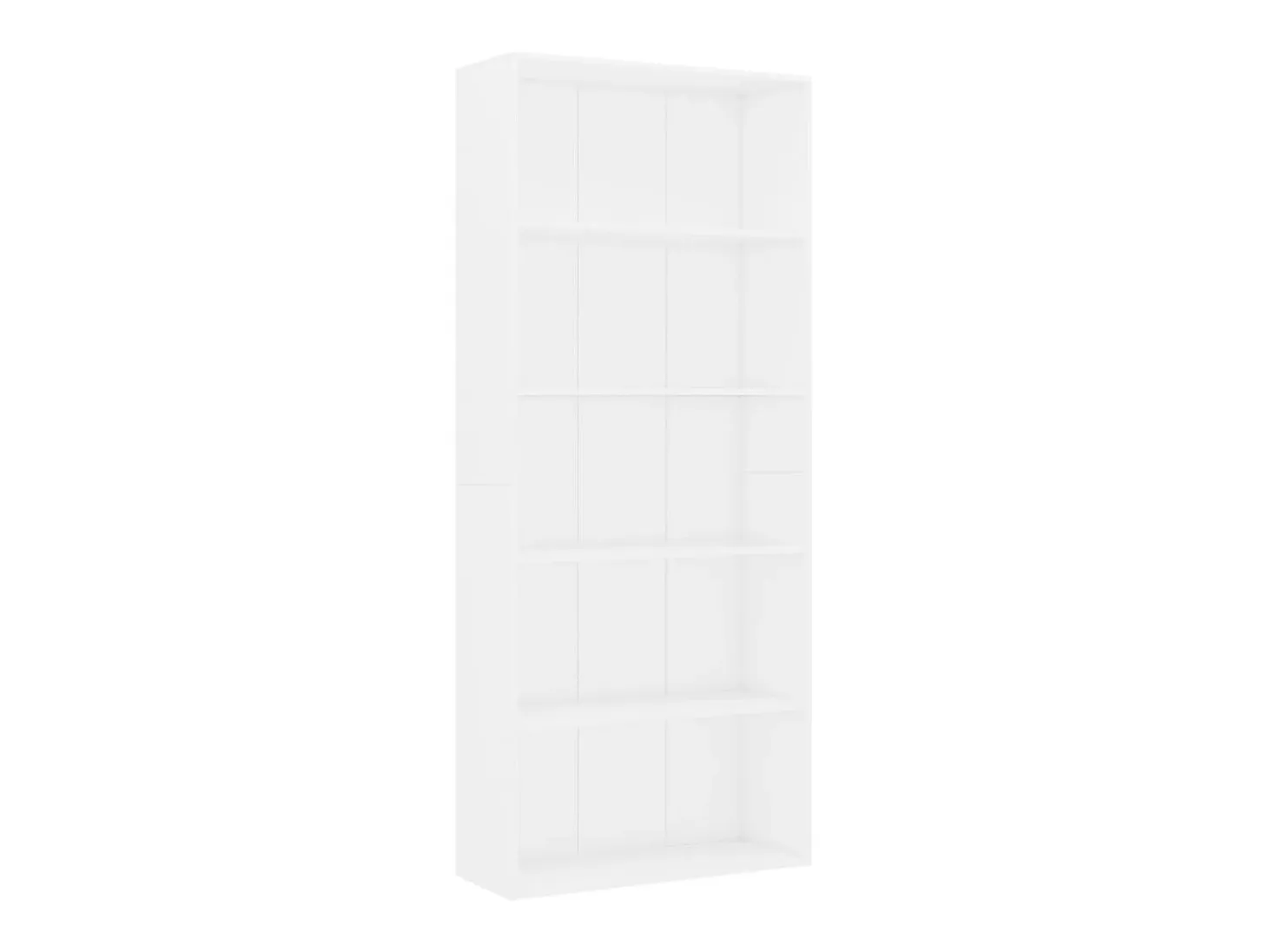 Estantería de 5 niveles madera contrachapada blanca 80x30x189cm