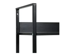 Estantería de 3 niveles madera ingeniería negro 60x27,6x90,5 cm