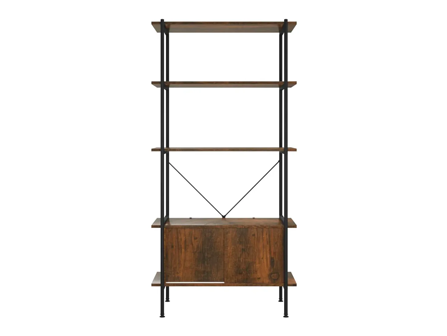 Estantería de 5 niveles 80x40x163cm Acero madera contrachapada