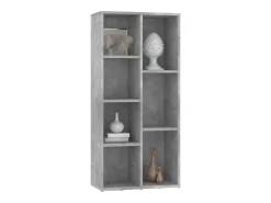 Estantería de aglomerado gris hormigón 50x25x106 cm