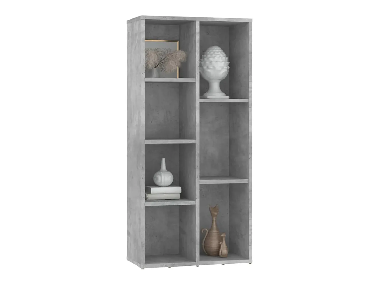 Estantería de aglomerado gris hormigón 50x25x106 cm