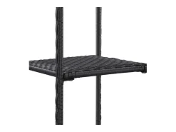 Estantería de almacenaje ratán sintético negro 30x30x150 cm