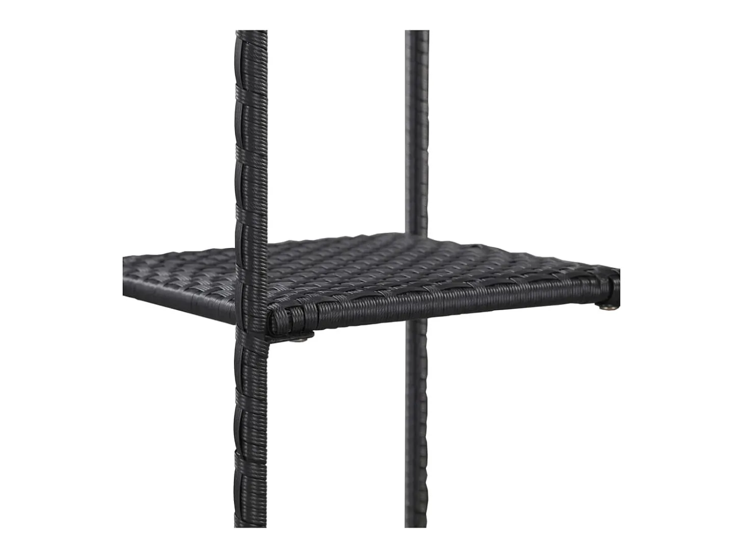 Estantería de almacenaje ratán sintético negro 30x30x150 cm