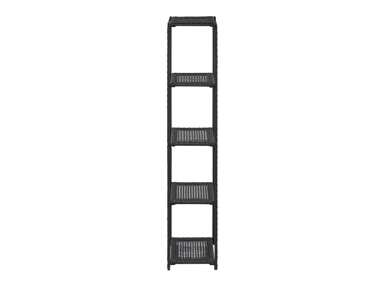 Estantería de almacenaje ratán sintético negro 30x30x150 cm