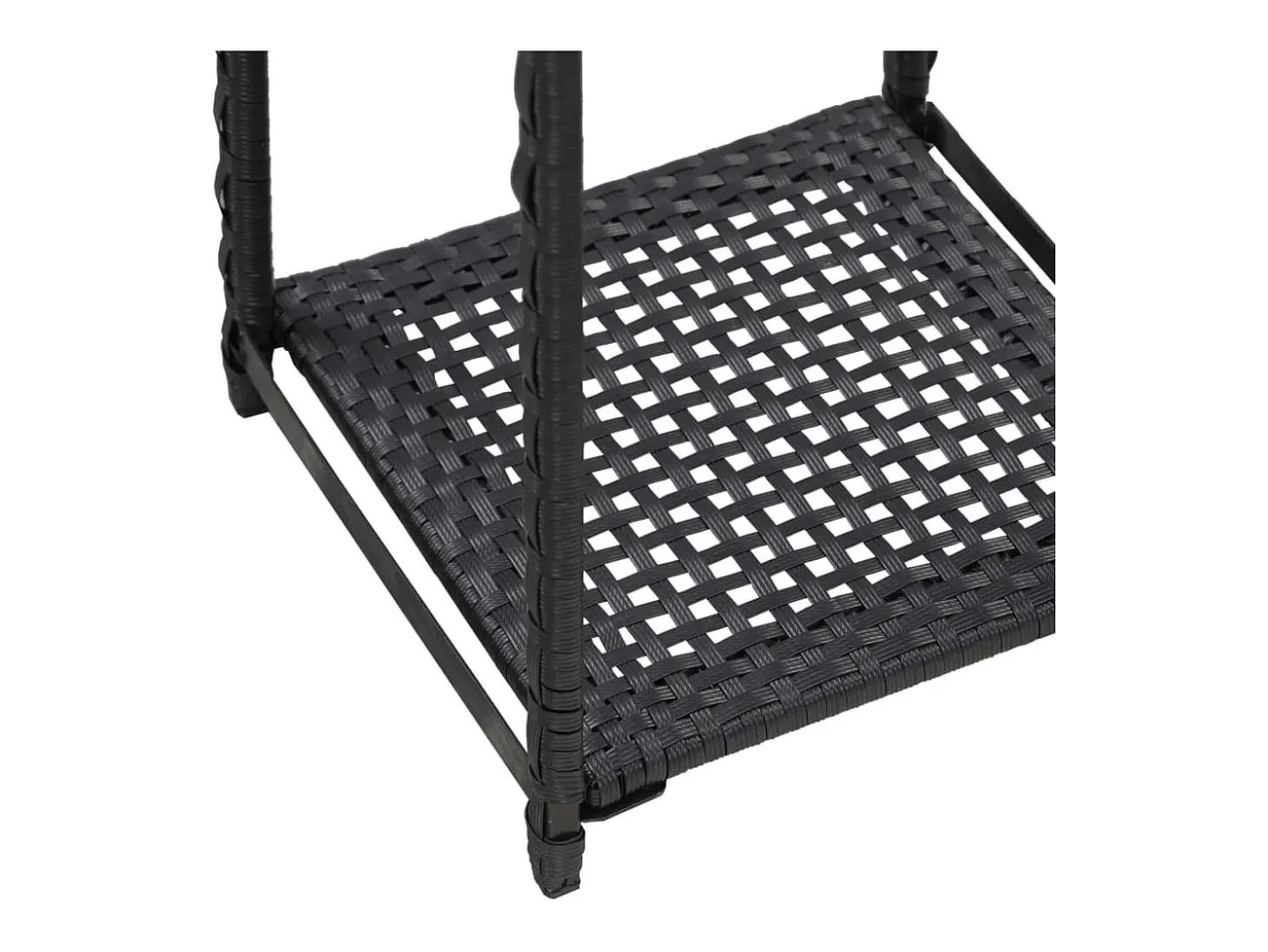 Estantería de almacenaje ratán sintético negro 30x30x150 cm