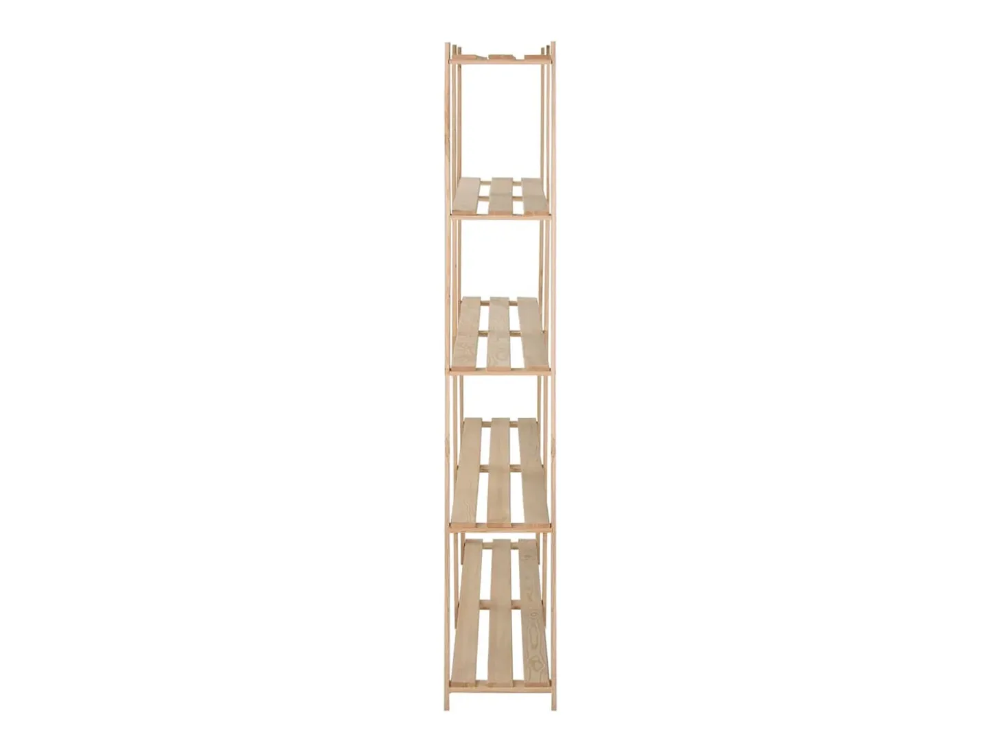 Estantería de almacenamiento de 5 niveles 170 x 28,5 x 170 cm madera maciza de pino 02_0000659