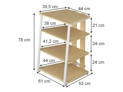 Estantería de almacenamiento sonoma/blanco 61x53x78 tonar