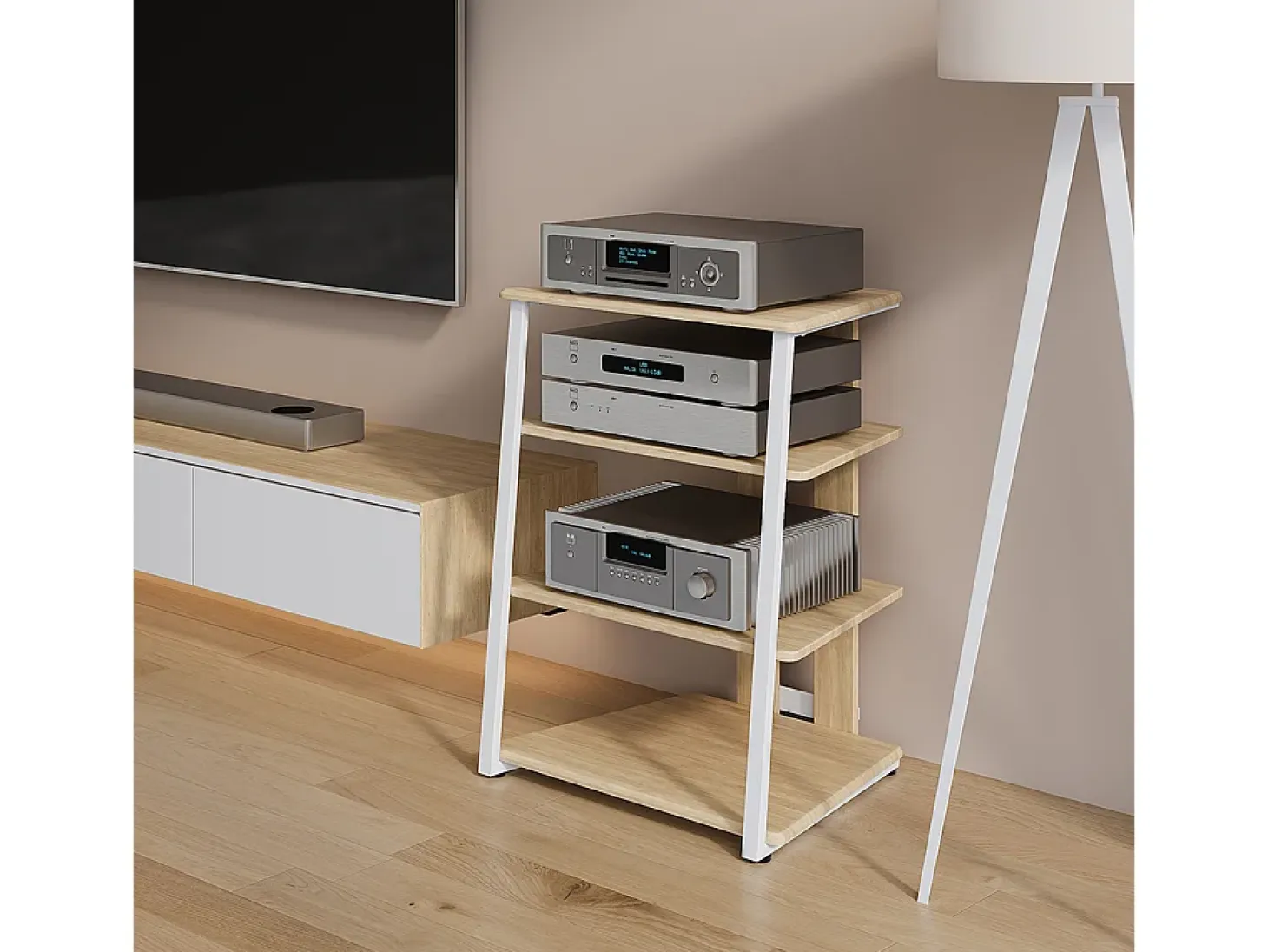 Estantería de almacenamiento sonoma/blanco 61x53x78 tonar