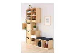 Estantería de cubos de madera cruda Dinamic 4 espacios