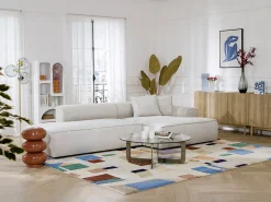 Estantería de diseño con 5 huecos - Blanco - LUELA