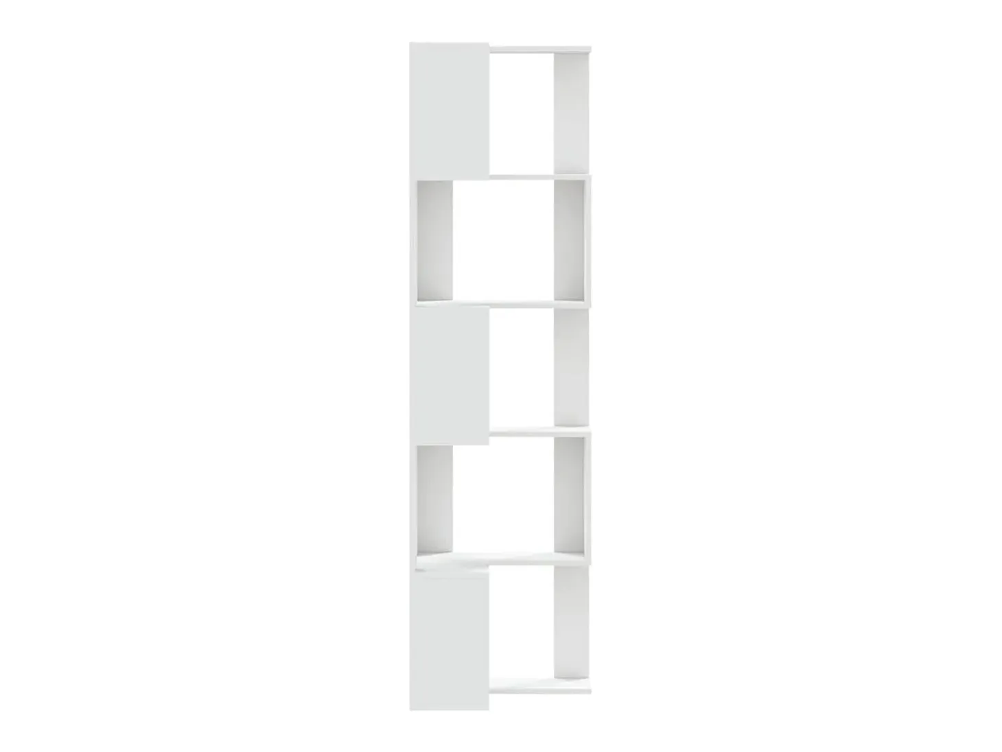 Estantería de esquina 5 niveles madera blanco 50x50x179 cm