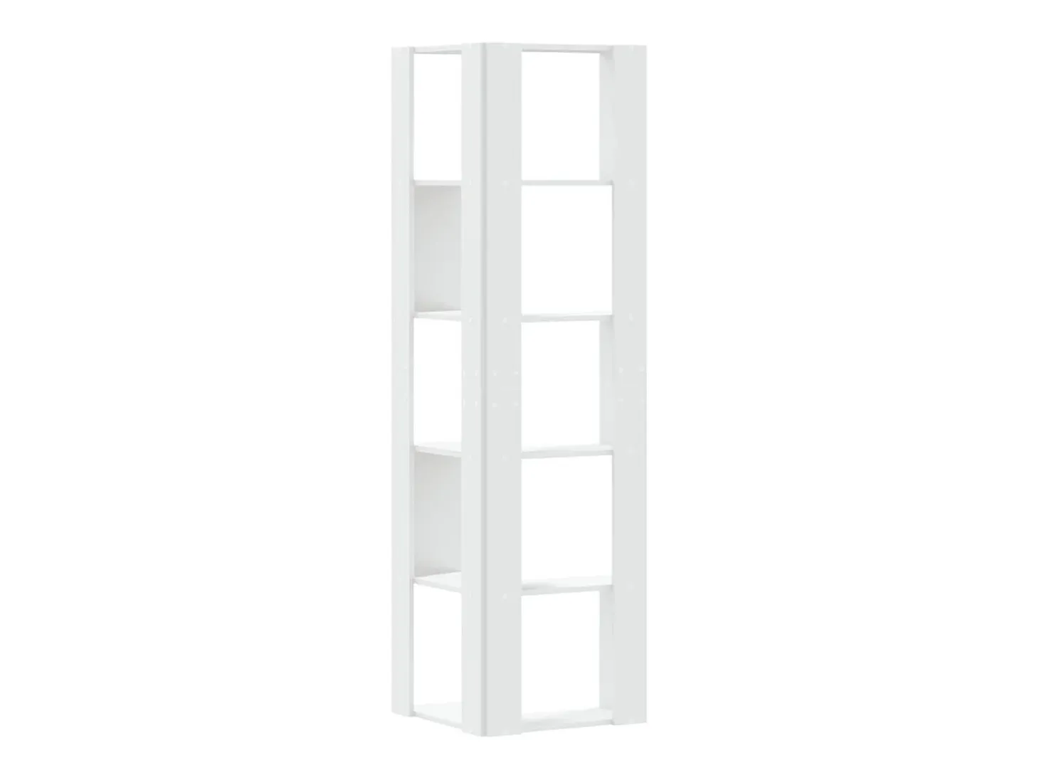 Estantería de esquina 5 niveles madera blanco 50x50x179 cm
