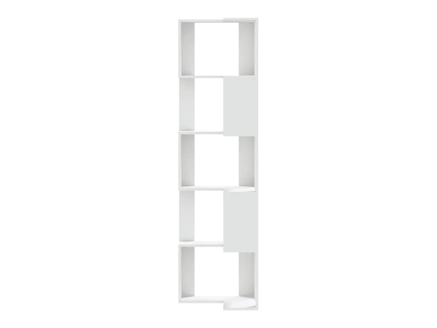 Estantería de esquina 5 niveles madera blanco 50x50x179 cm