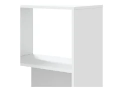 Estantería de esquina 4 niveles madera blanco 85x85x140 cm