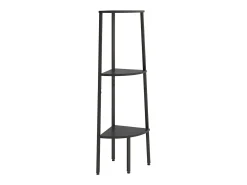 Estantería de esquina de 3 niveles negra 45,5x31,5x120 cm