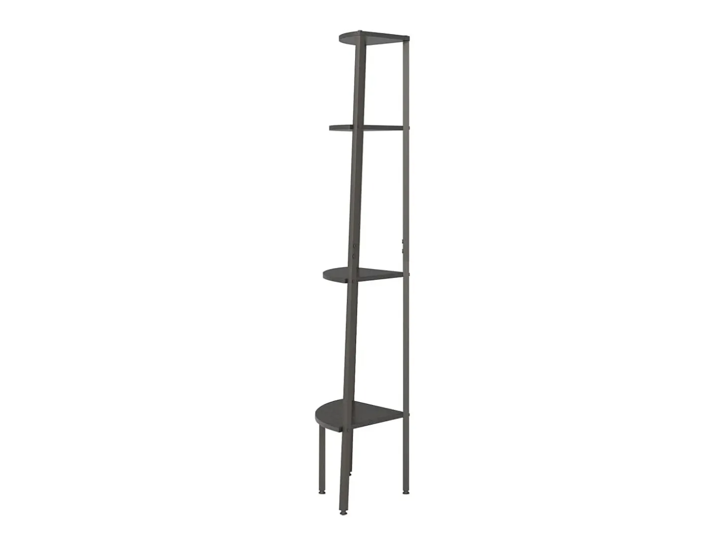 Estantería de esquina de 4 niveles negra 45,5x31,5x150 cm ES866254