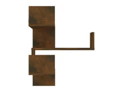 Estantería de esquina de pared roble ahumado 40x40x50 cm ES60743