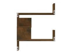 Estantería de esquina de pared roble ahumado 40x40x50 cm ES60743