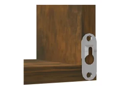 Estantería de esquina de pared roble ahumado 40x40x50 cm ES60743