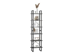 Estantería de madera contrachapada gris 60x30x210 cm