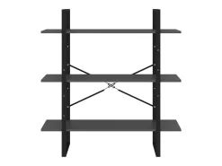 Estantería de madera contrachapada gris 100x30x105 cm