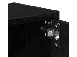 Estantería de madera de ingeniería roble negro 40x24x52 cm