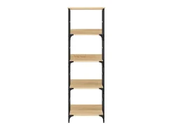 Estantería de madera de ingeniería roble Sonoma 50x33x153 cm