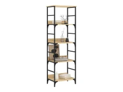 Estantería de madera de ingeniería roble Sonoma 50x33x153 cm
