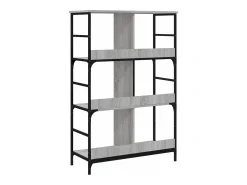 Estantería de madera de ingeniería gris Sonoma 78,5x33x117,5 cm