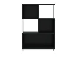 Estantería de madera de ingeniería negra 72x28x109 cm