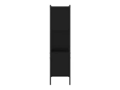 Estantería de madera de ingeniería negra 72x28x109 cm