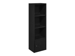 Estantería de madera de ingeniería roble negro 31x24x102 cm