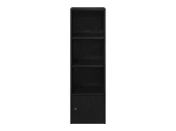 Estantería de madera de ingeniería roble negro 31x24x102 cm
