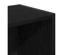 Estantería de madera de ingeniería roble negro 31x24x102 cm