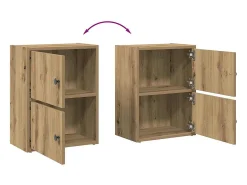 Estantería de madera de ingeniería roble artisan 40x24x52 cm