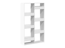 Estantería de madera de ingeniería blanca 100x33x175 cm