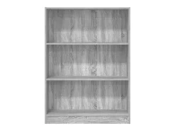 Estantería de madera de ingeniería gris Sonoma 80x24x109 cm