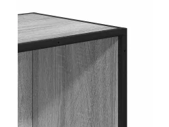 Estantería de madera de ingeniería gris Sonoma 80,5x35x139 cm