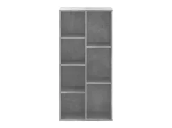 Estantería de madera de ingeniería gris hormigón 50x25x105 cm