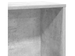 Estantería de madera de ingeniería gris hormigón 60x24x120 cm