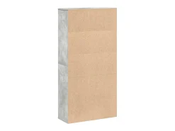 Estantería de madera de ingeniería gris hormigón 60x24x120 cm