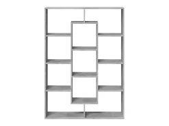 Estantería de madera de ingeniería gris hormigón 102x29x143 cm