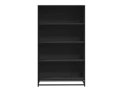 Estantería de madera de ingeniería negra 80,5x35x139 cm