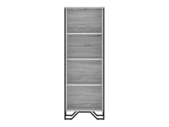 Estantería de madera de ingeniería gris Sonoma 50x31x137,5 cm
